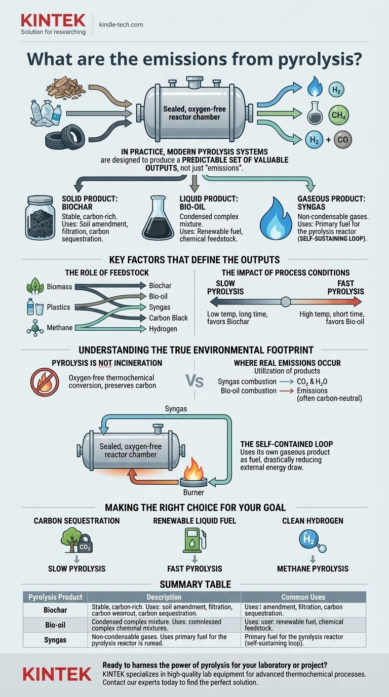 Was sind die Emissionen der Pyrolyse? Abfall in wertvolle, kontrollierbare Produkte umwandeln Visuelle Anleitung