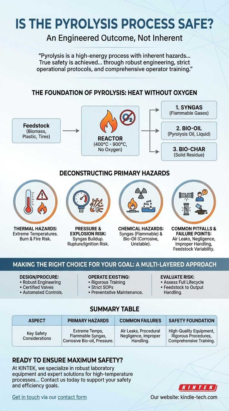 Il processo di pirolisi è sicuro? Una guida alla sicurezza ingegneristica nella lavorazione ad alta temperatura Guida Visiva