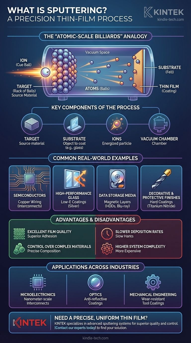 ما هو مثال على الترسيب بالرش (Sputtering)؟ اكتشف الطلاءات غير المرئية عالية الأداء من حولك دليل مرئي