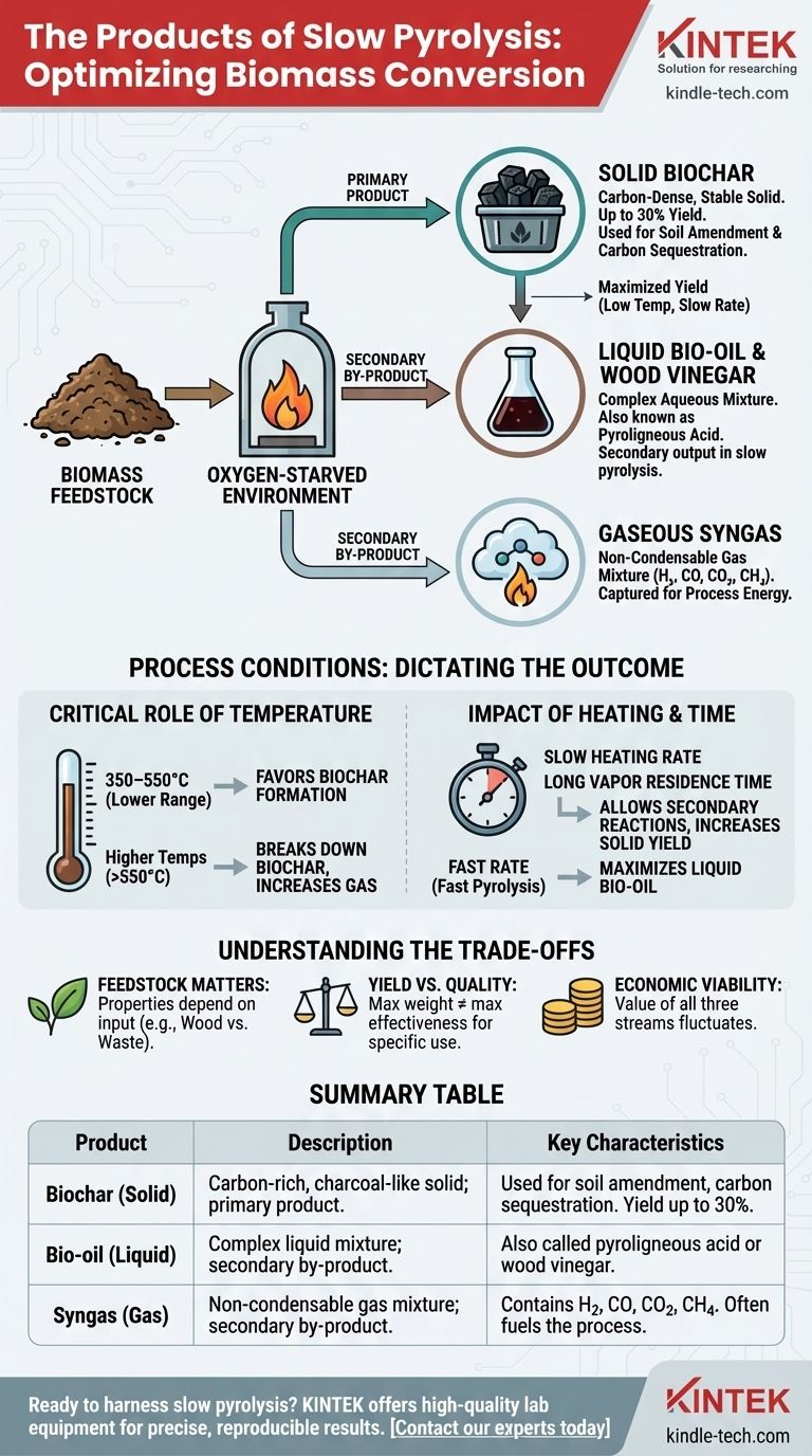 느린 열분해의 산물은 무엇인가요? 바이오차, 바이오 오일, 합성가스 가이드 시각적 가이드