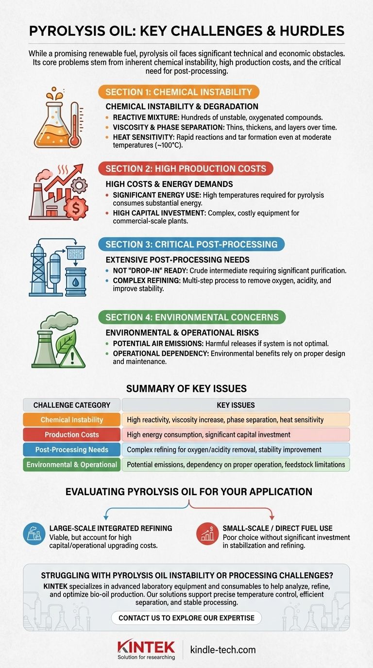 ما هي مشاكل زيت الانحلال الحراري؟ التحديات الرئيسية في استقرار الزيت الحيوي وتكلفته دليل مرئي