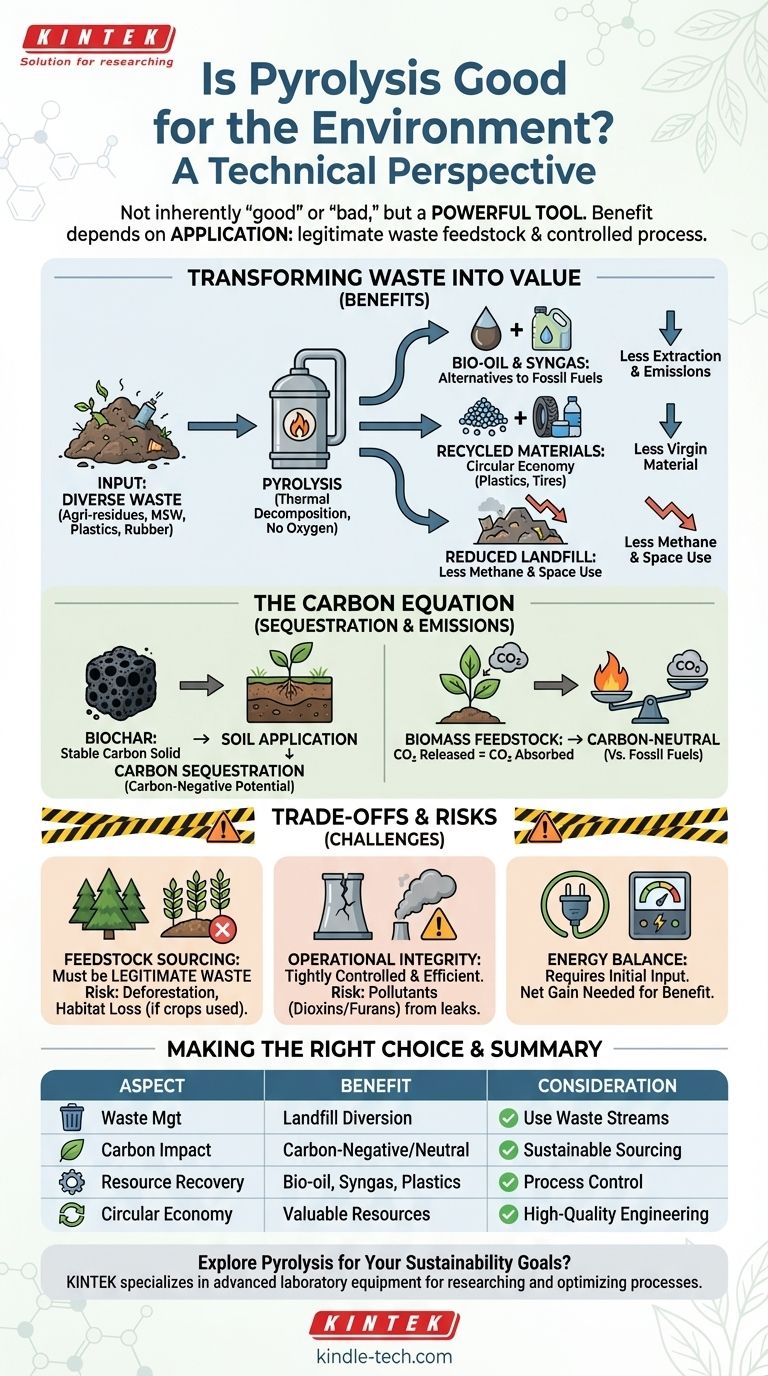 La pirolisi è positiva per l'ambiente? Sbloccare il suo potenziale per la riduzione dei rifiuti e del carbonio Guida Visiva
