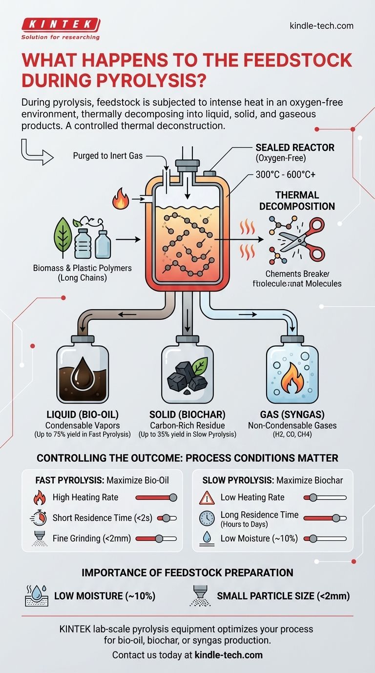 ¿Qué le sucede a la materia prima durante la pirólisis? Una guía para la descomposición térmica controlada Guía Visual