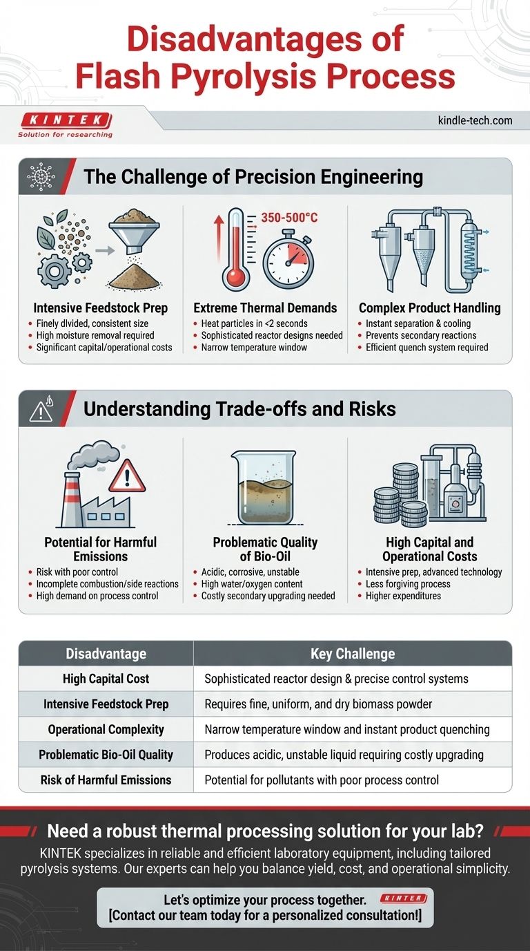 闪速热解工艺有哪些缺点？高成本和技术风险 图解指南
