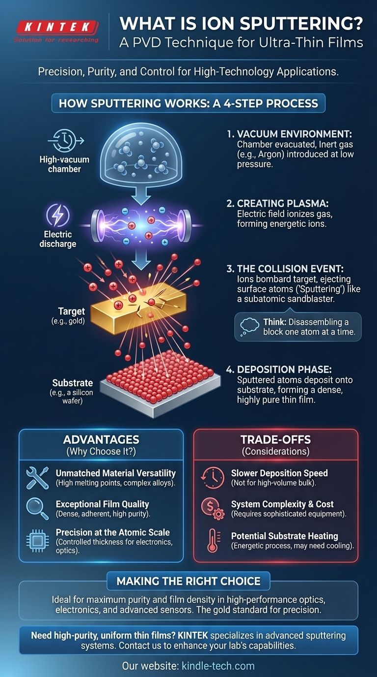 Qu'est-ce que la pulvérisation ionique ? Un guide pour le dépôt de couches minces de haute précision Guide Visuel
