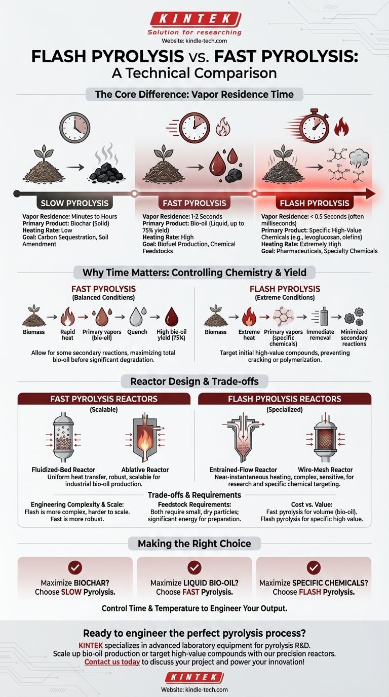 闪速热解与快速热解有何区别？反应速度与产物输出指南 图解指南