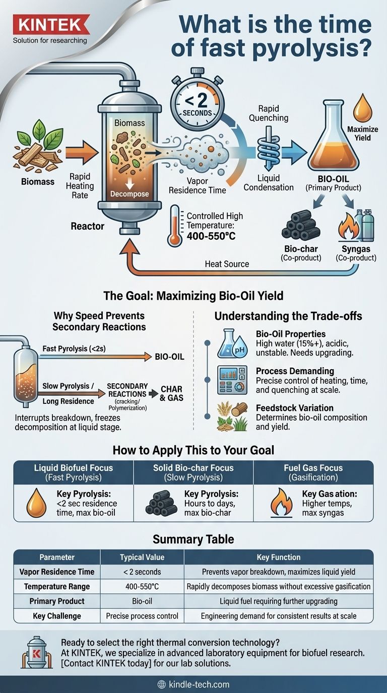 Qual è il tempo di residenza della pirolisi rapida? Sblocca la massima resa di bio-olio in pochi secondi Guida Visiva