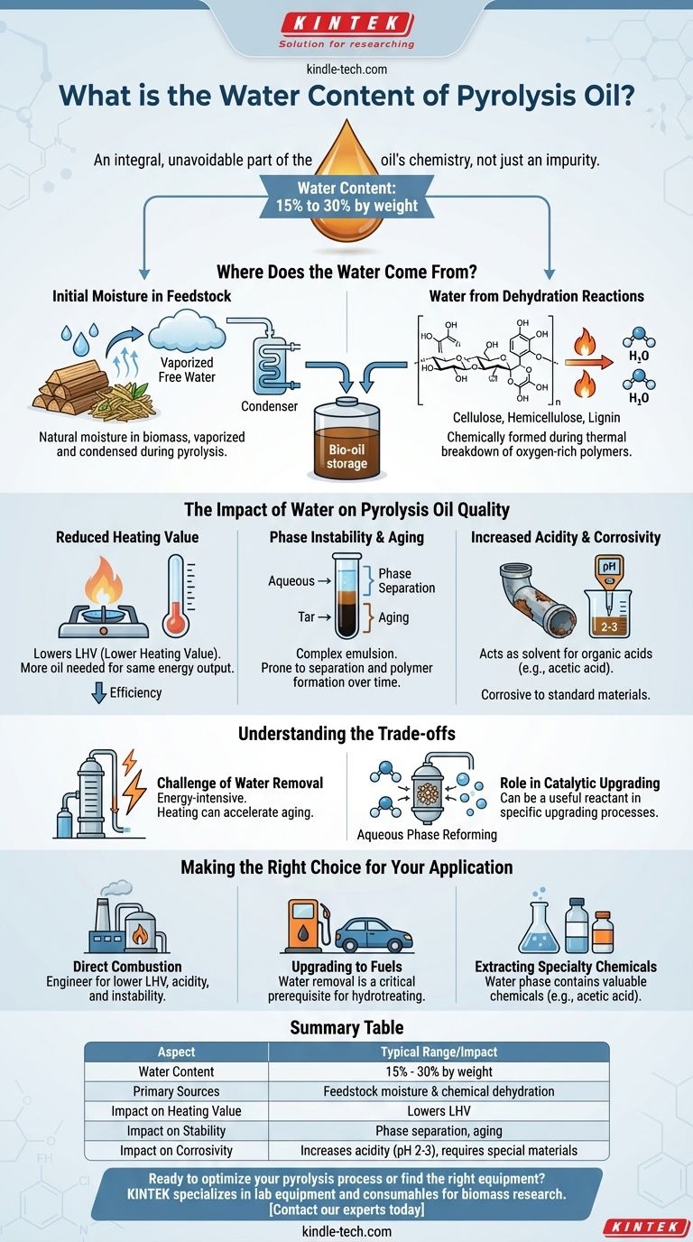 Wie hoch ist der Wassergehalt von Pyrolyseöl? Ein Schlüsselfaktor für die Qualität und Verwendung von Bioöl Visuelle Anleitung