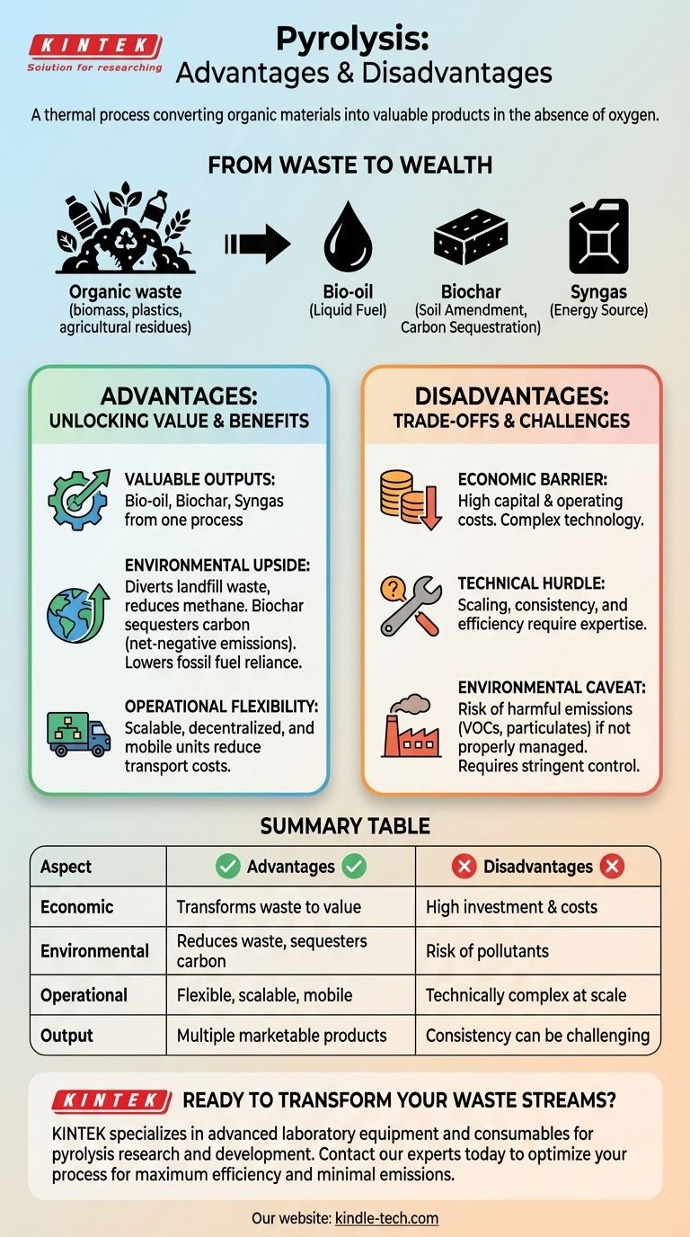 What is pyrolysis advantages and disadvantages? Unlocking Waste-to-Value Potential Visual Guide