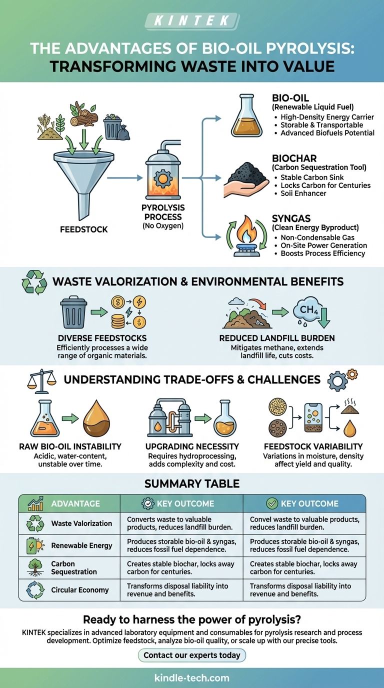 Quels sont les avantages de la pyrolyse de la bio-huile ? Transformer les déchets en énergie renouvelable et en puits de carbone Guide Visuel
