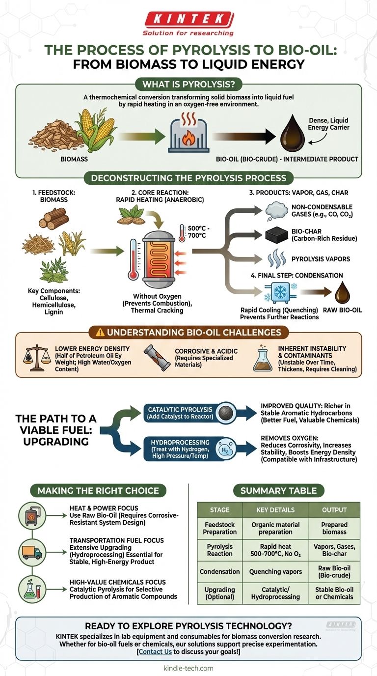 Was ist der Prozess der Pyrolyse zu Bioöl? Ein Leitfaden zur Umwandlung von Biomasse in flüssigen Brennstoff Visuelle Anleitung