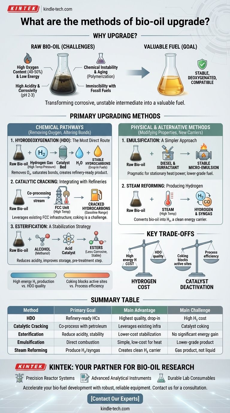 Quelles sont les méthodes de valorisation du bio-pétrole ? Transformer le bio-pétrole instable en carburant précieux Guide Visuel