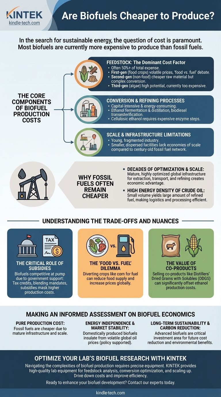 ¿Son los biocombustibles más baratos de producir? Analizando el costo real frente a los combustibles fósiles Guía Visual