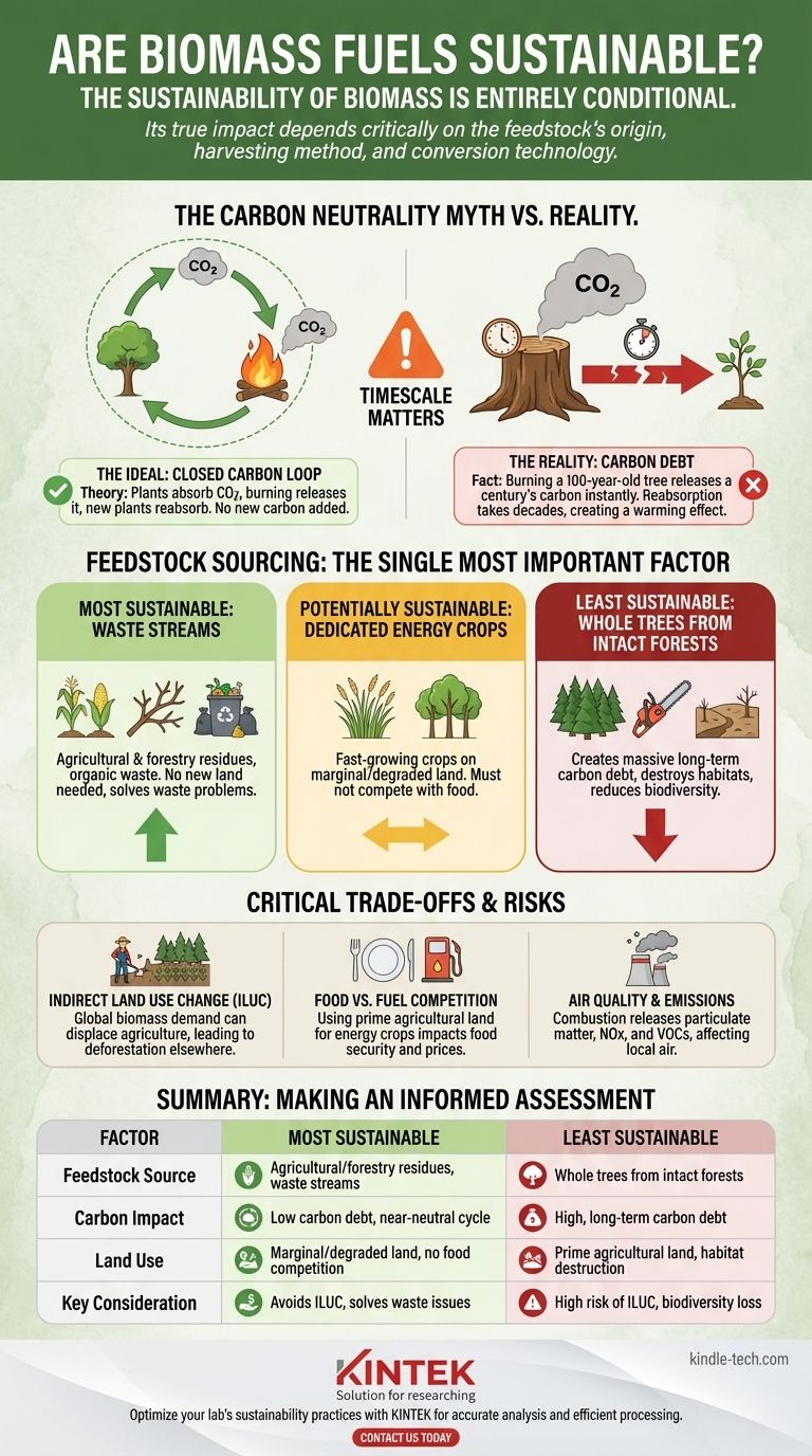 Are biomass fuels sustainable? Uncover the truth behind carbon neutrality and lifecycle impacts. Visual Guide