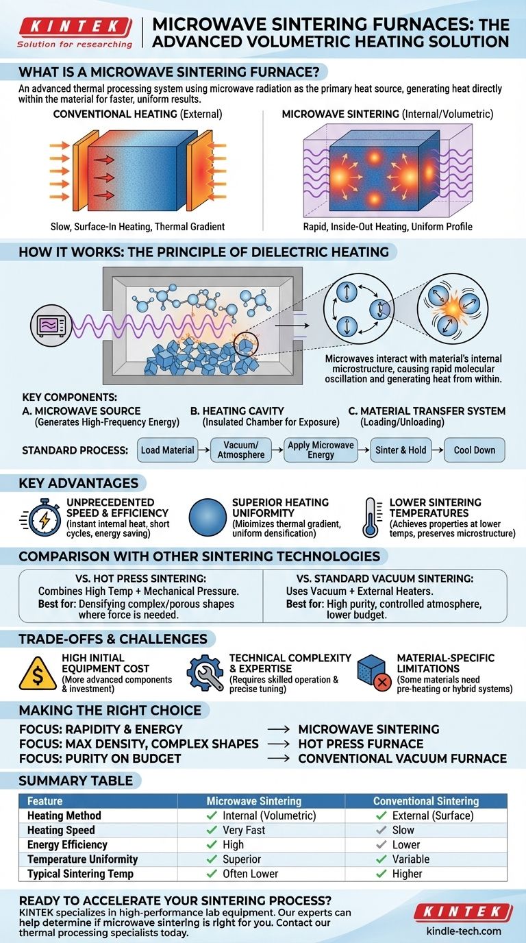 마이크로파 소결로는 무엇인가요? 더 빠르고 균일한 열처리 잠금 해제 시각적 가이드