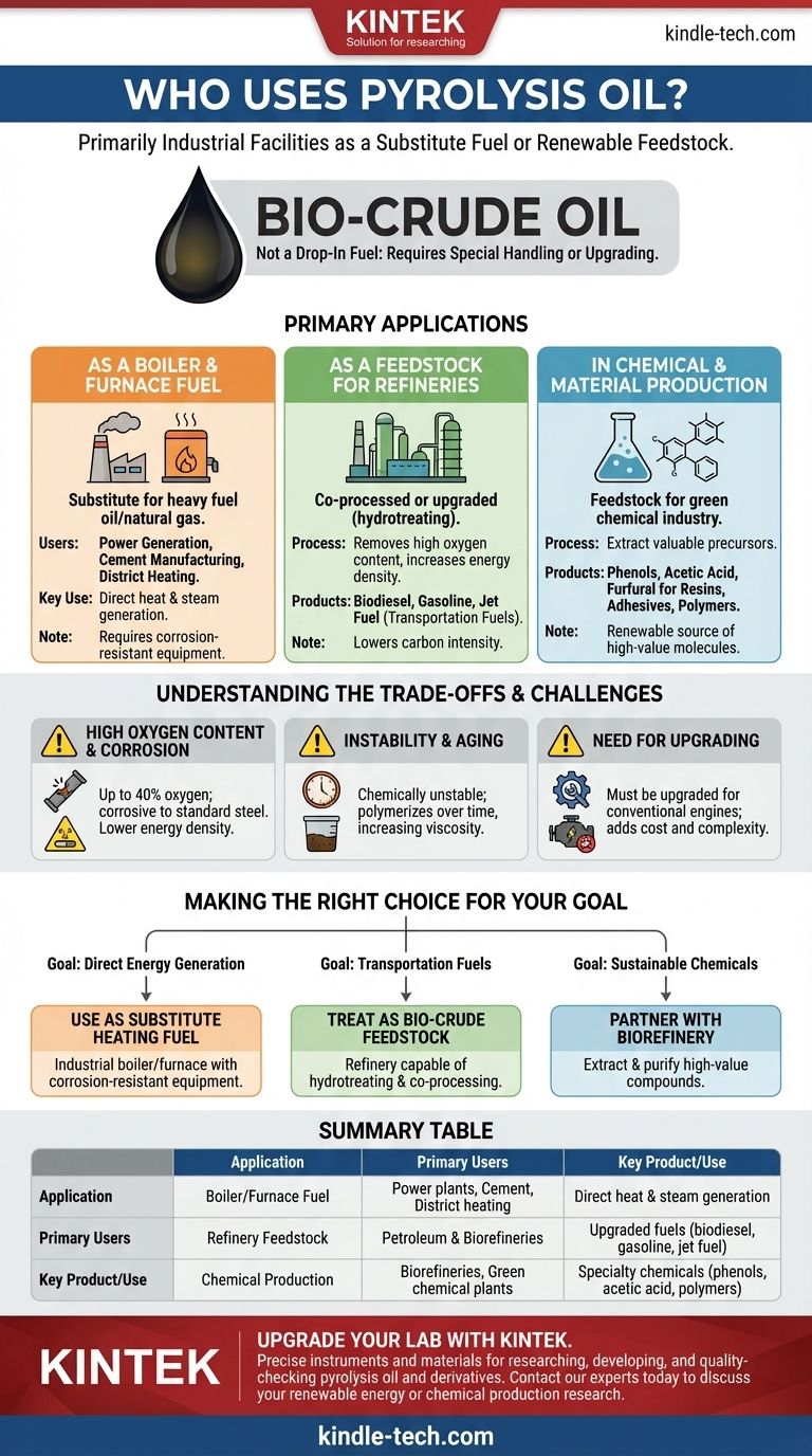 ¿Quién usa el aceite de pirólisis? Una guía para productores industriales de energía y productos químicos Guía Visual