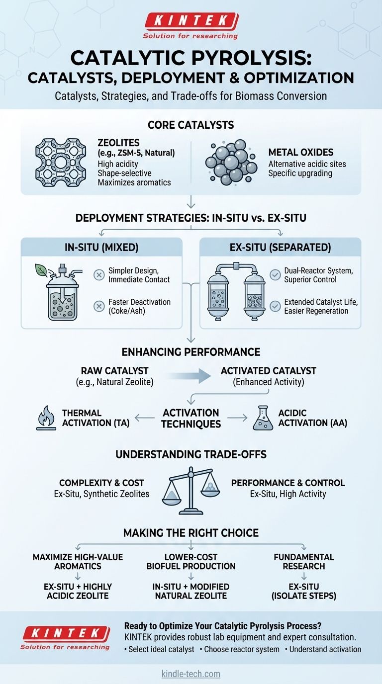 Quali sono i catalizzatori per la pirolisi catalitica? Sblocca la chiave per ottimizzare le rese di biocarburanti e prodotti chimici Guida Visiva