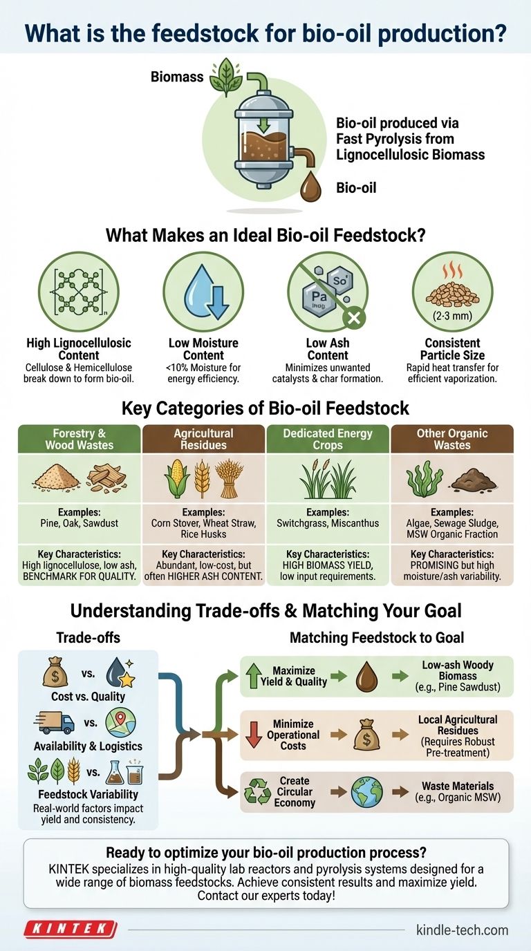 바이오 오일 생산의 원료는 무엇인가요? 최적의 수율과 품질을 위한 바이오매스 선택 시각적 가이드