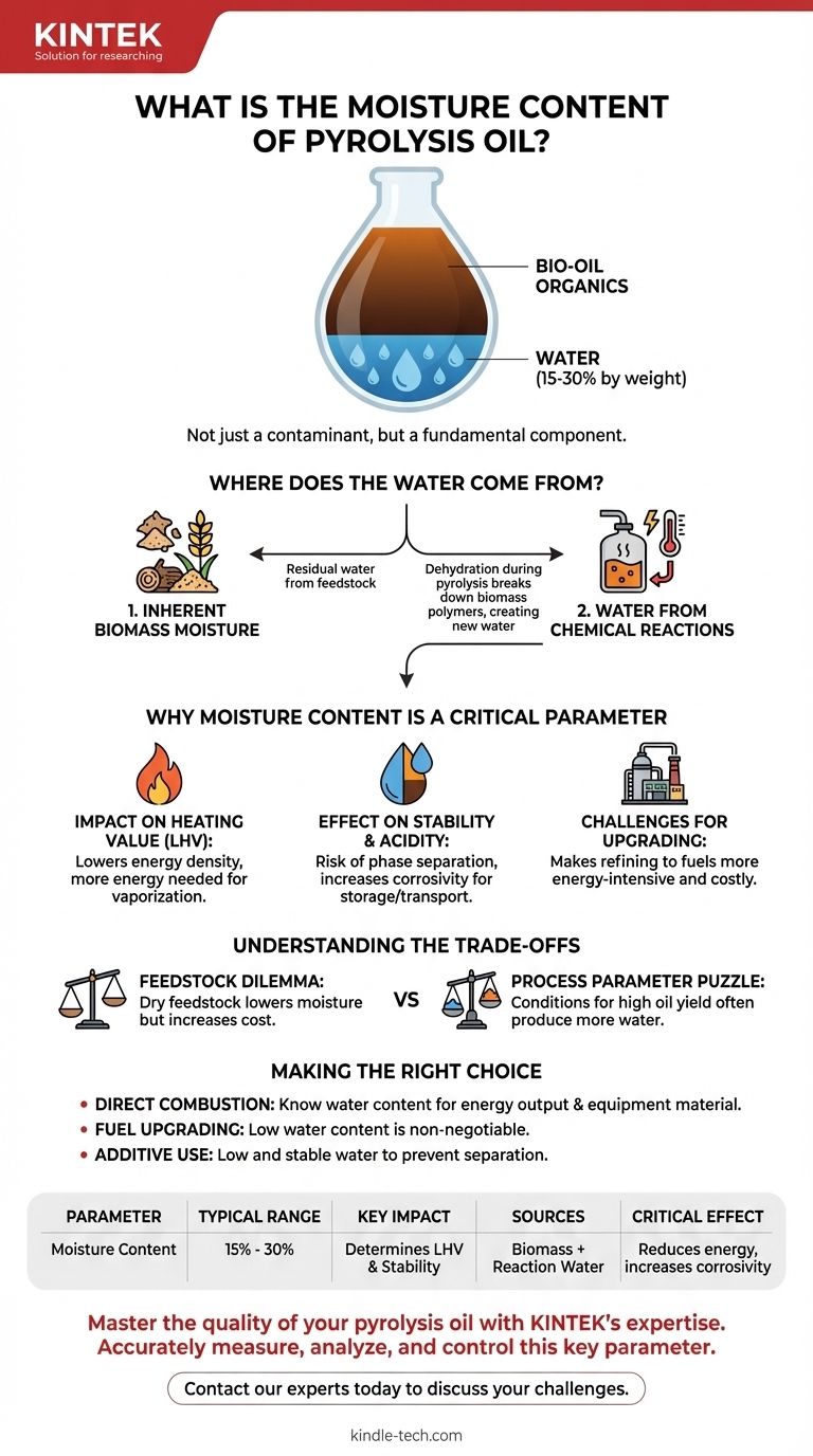 Quel est le taux d'humidité de l'huile de pyrolyse ? Découvrez la clé de la qualité et de la stabilité du carburant Guide Visuel