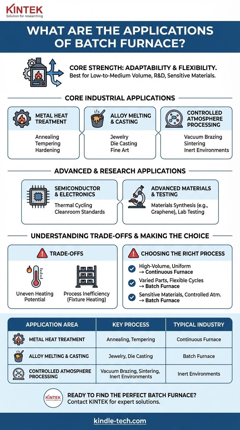 Quali sono le applicazioni dei forni a batch? Dal trattamento termico dei metalli alla produzione di semiconduttori Guida Visiva