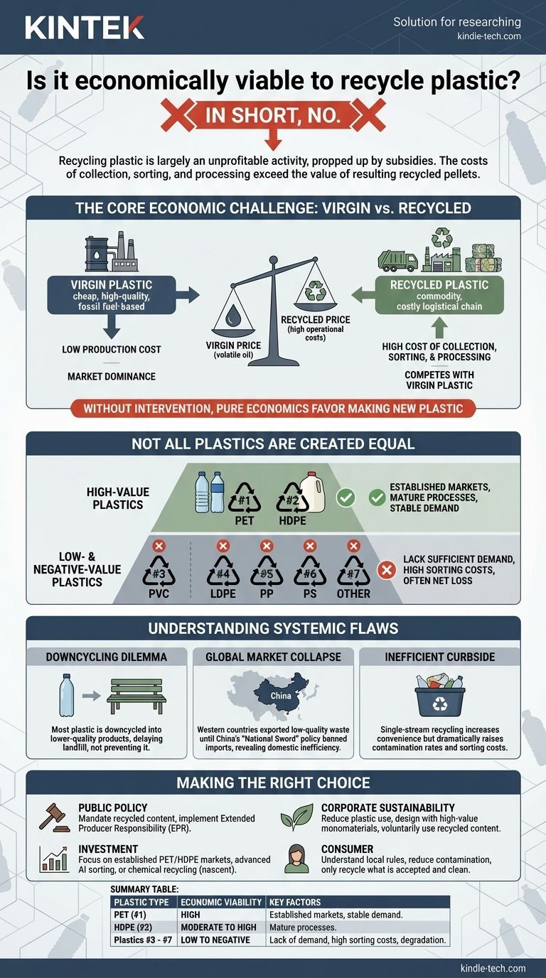 Ist das Recycling von Kunststoff wirtschaftlich rentabel? Die harte wirtschaftliche Realität des Kunststoffrecyclings Visuelle Anleitung