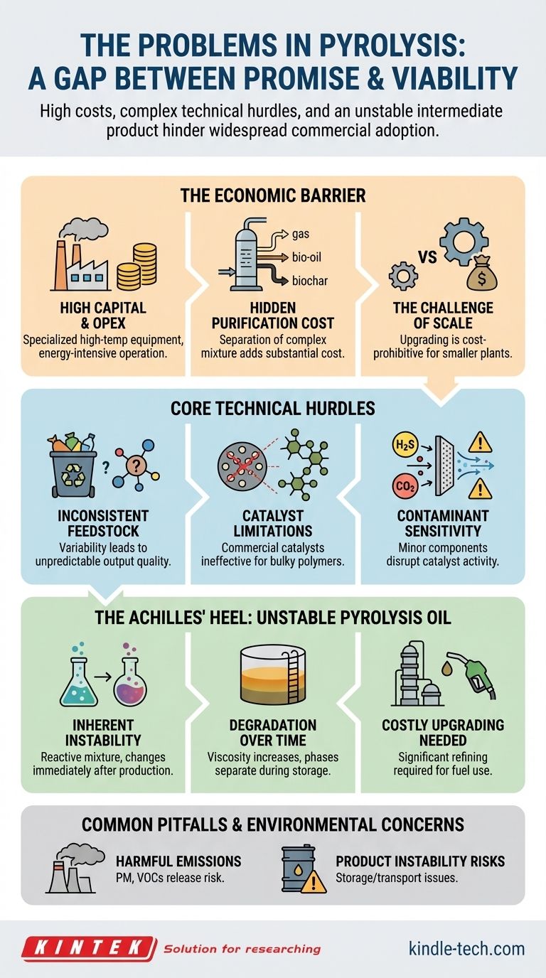 熱分解における問題点とは？商業的実現可能性に対する主要な課題 ビジュアルガイド