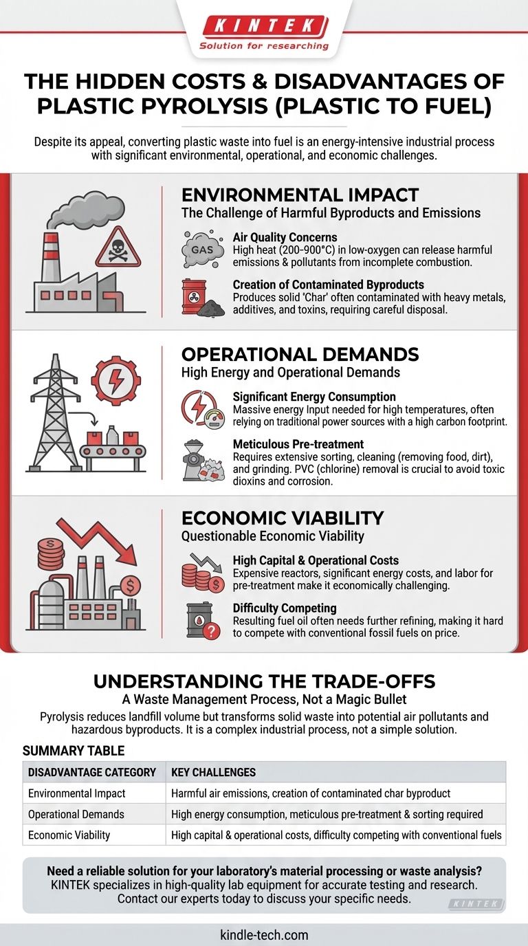 Was sind die Nachteile der Pyrolyse von Kunststoff zu Brennstoff? Wichtige ökologische und wirtschaftliche Herausforderungen Visuelle Anleitung
