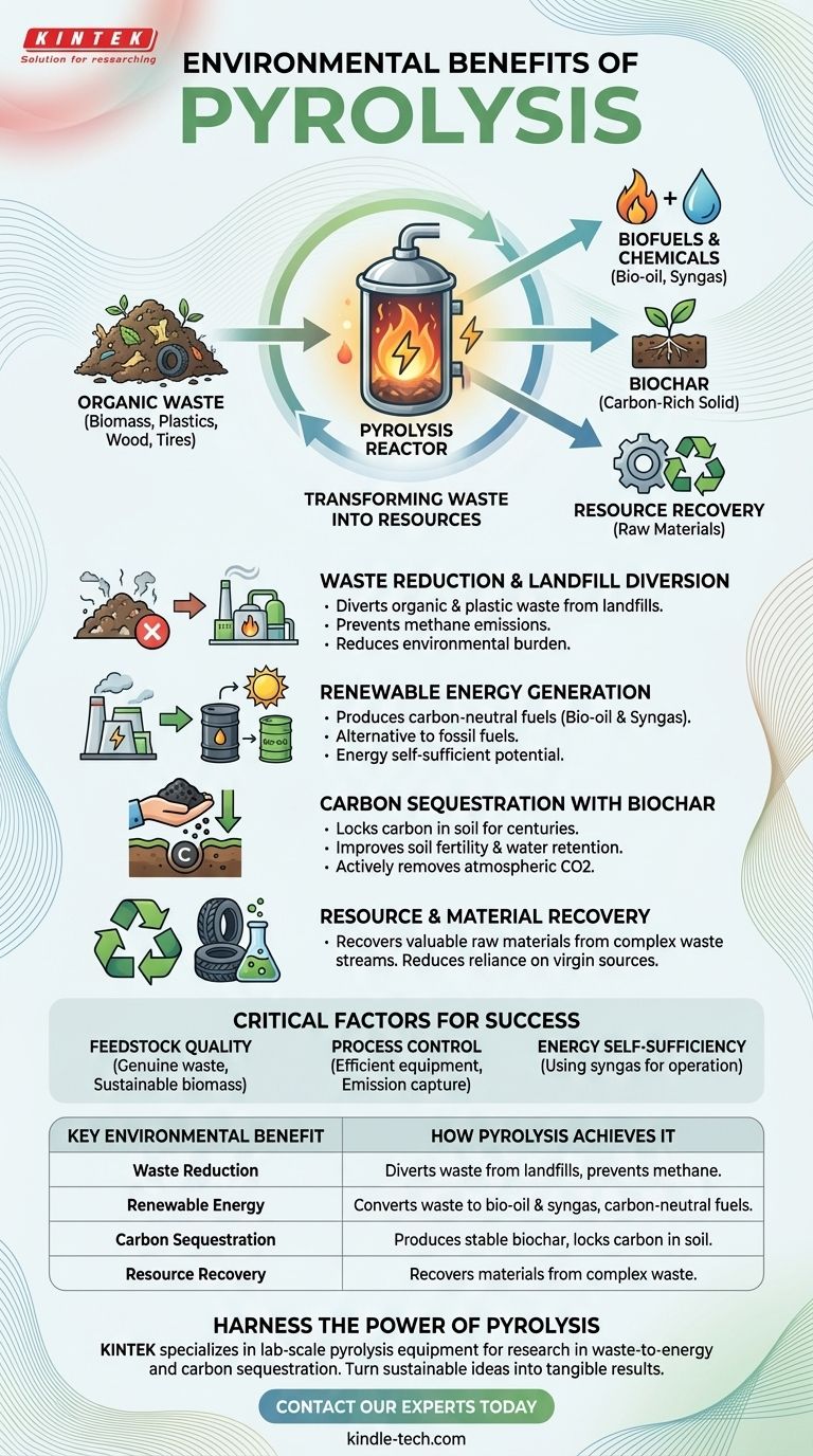 Quali sono i benefici ambientali della pirolisi? Trasformare i rifiuti in energia e combattere il cambiamento climatico Guida Visiva