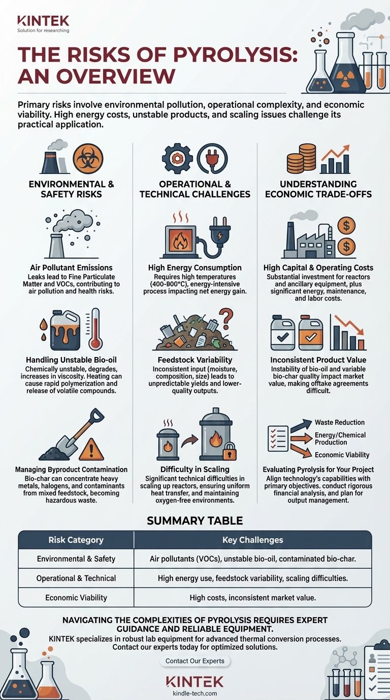 What are the risks of the process of pyrolysis? A Guide to Environmental, Operational, and Economic Challenges Visual Guide