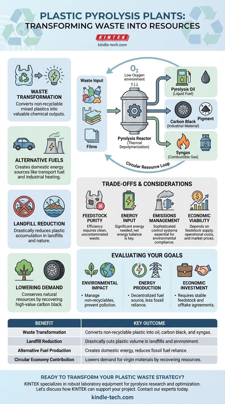 What are the benefits of a plastic pyrolysis plant? Turn Waste Plastic into Valuable Resources Visual Guide