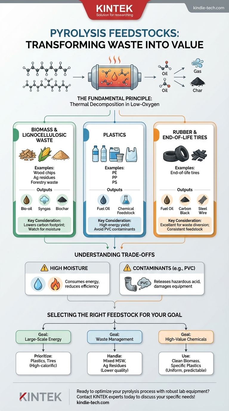 열분해에 적합한 재료는 무엇인가요? 폐기물 흐름에서 가치 창출하기 시각적 가이드