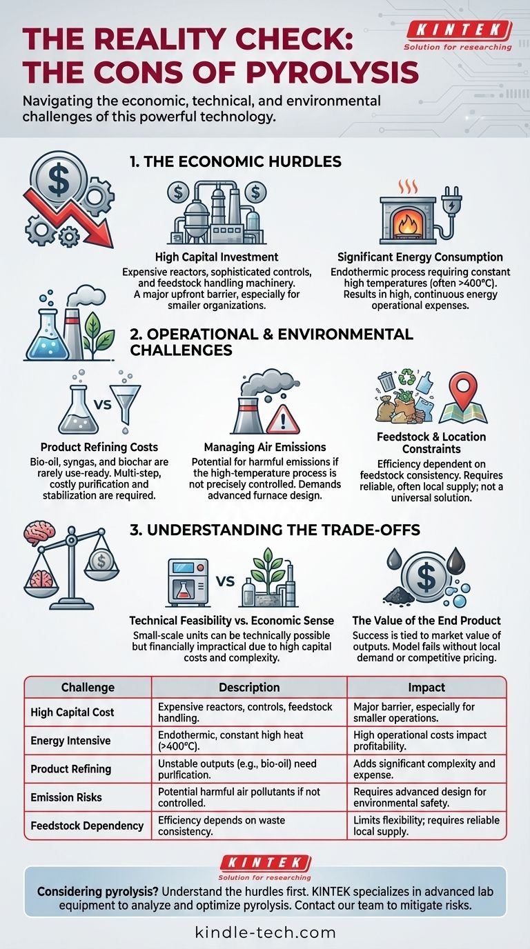 热解的缺点是什么？废弃物转化为能源的高成本和隐性挑战 图解指南