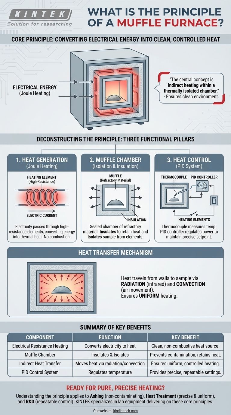 What is the principle of muffle furnace? Achieve Pure, Precise High-Temperature Heating Visual Guide
