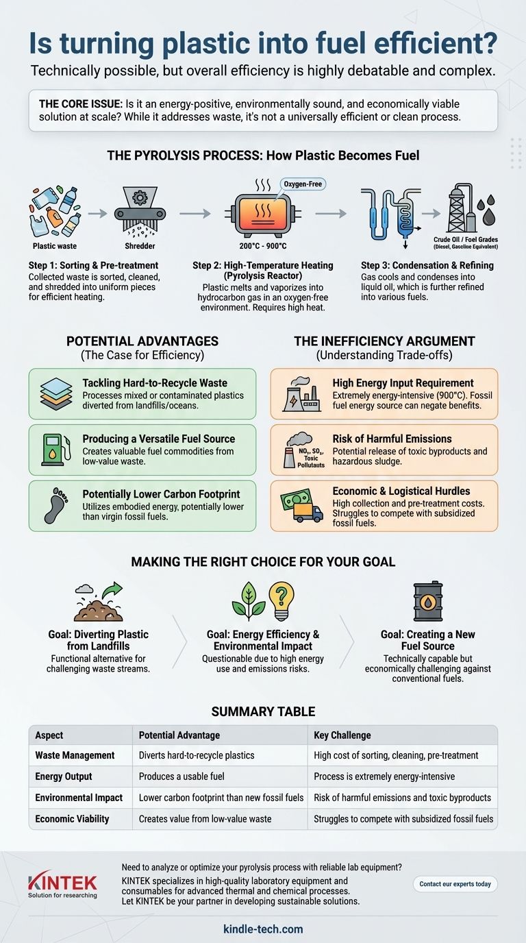 プラスチックを燃料に変えることは効率的か？エネルギーと環境のトレードオフを比較検討する ビジュアルガイド