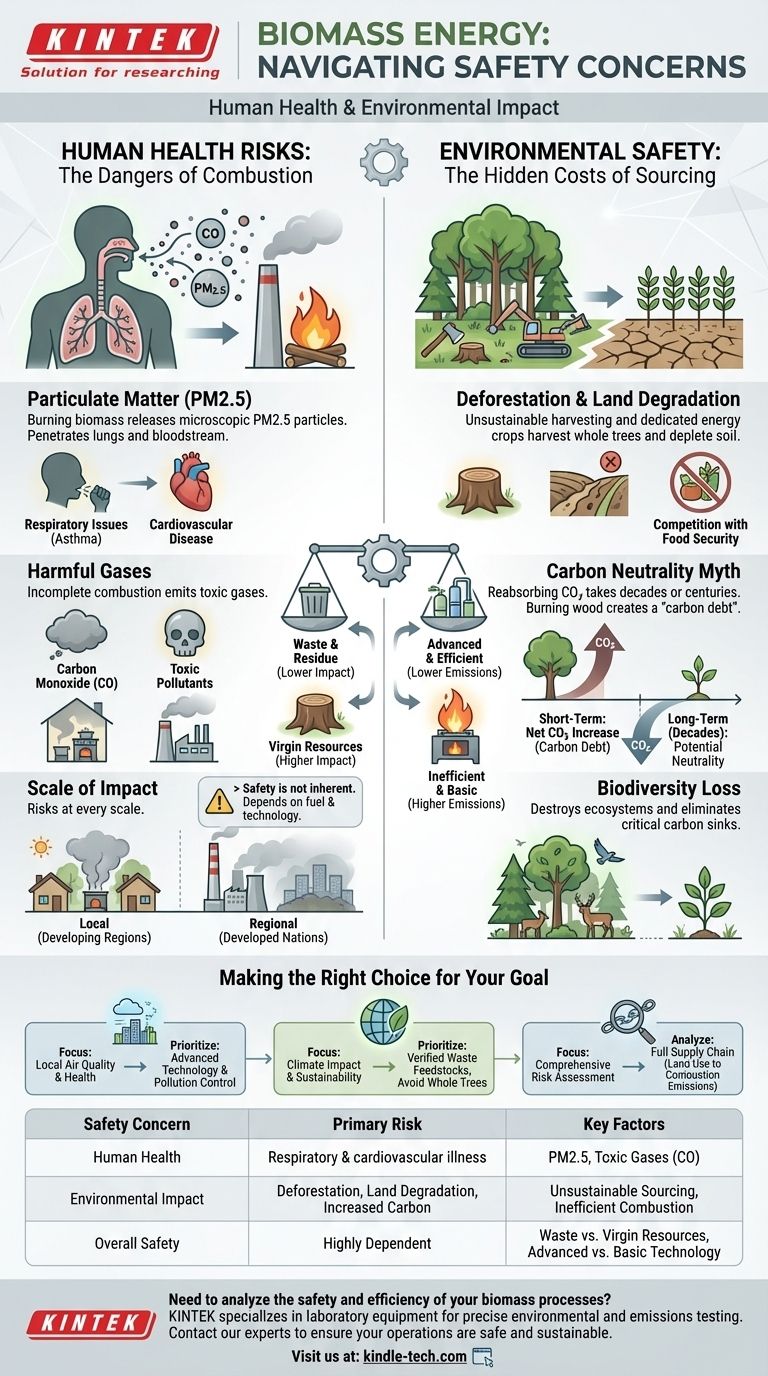 Quais são as preocupações de segurança da energia de biomassa? Riscos para a Saúde e o Meio Ambiente Explicados Guia Visual