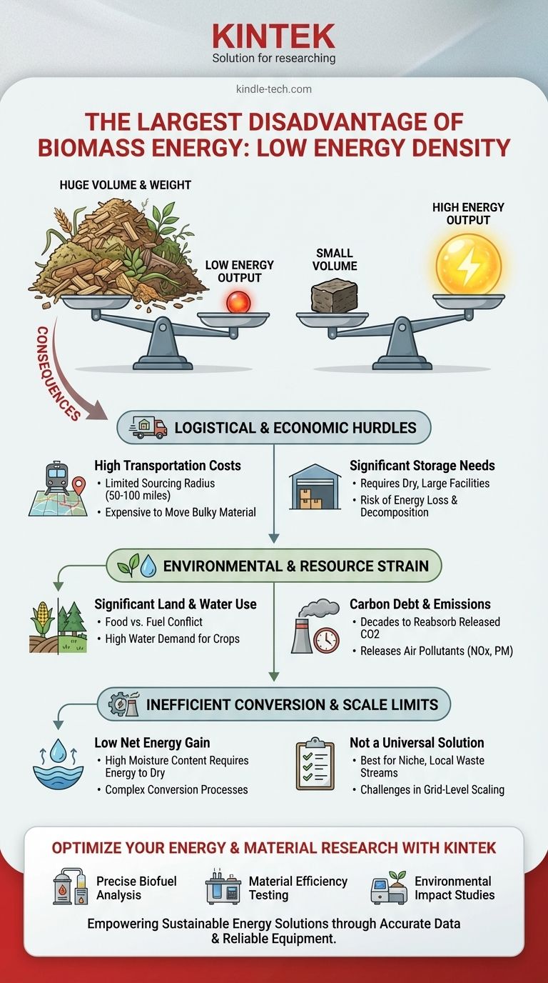 エネルギー源としてのバイオマスの最大の欠点は何ですか？低エネルギー密度の隠れたコスト ビジュアルガイド