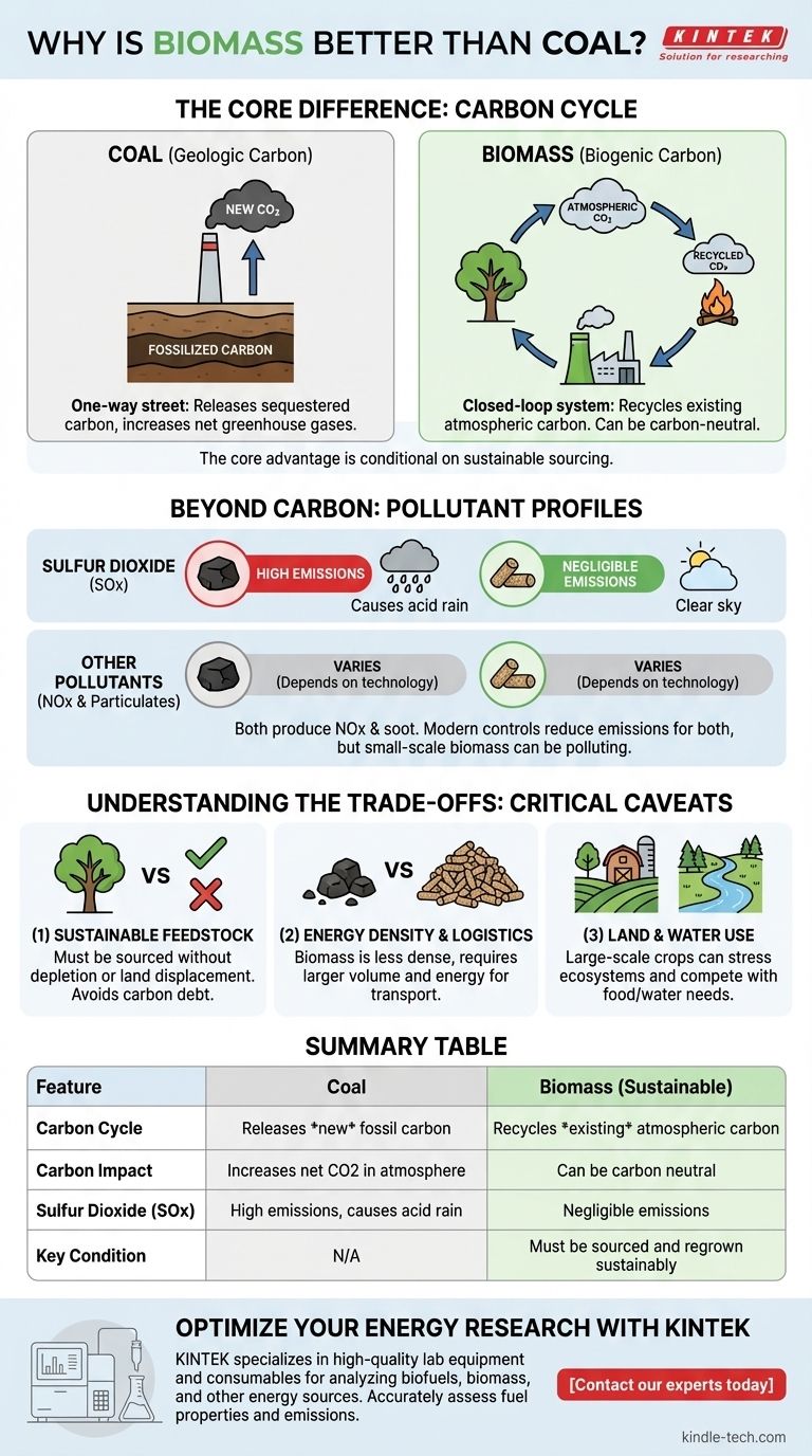 Perché la biomassa è migliore del carbone? Un'alternativa energetica sostenibile e a basse emissioni di carbonio Guida Visiva