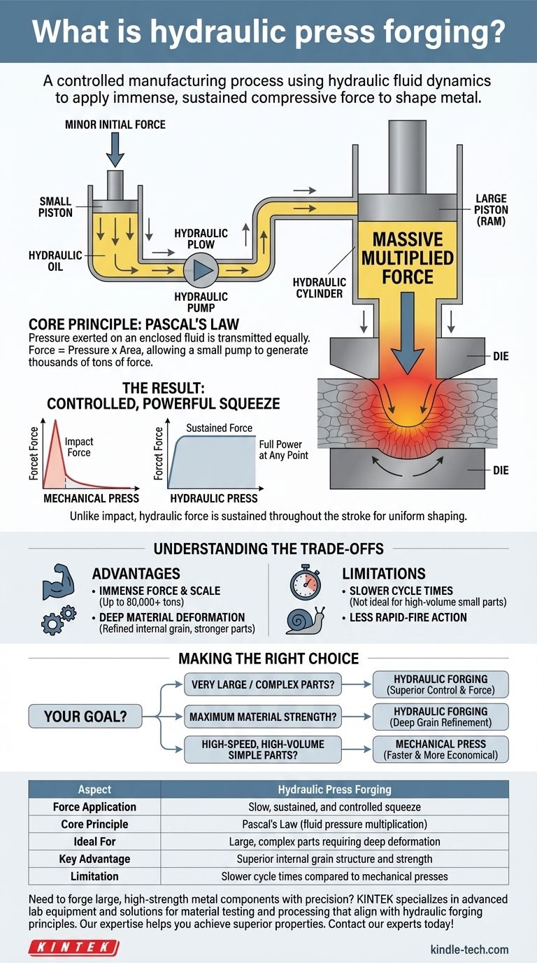 ¿Qué es la forja con prensa hidráulica? Logre un control preciso y una resistencia superior para piezas metálicas grandes Guía Visual