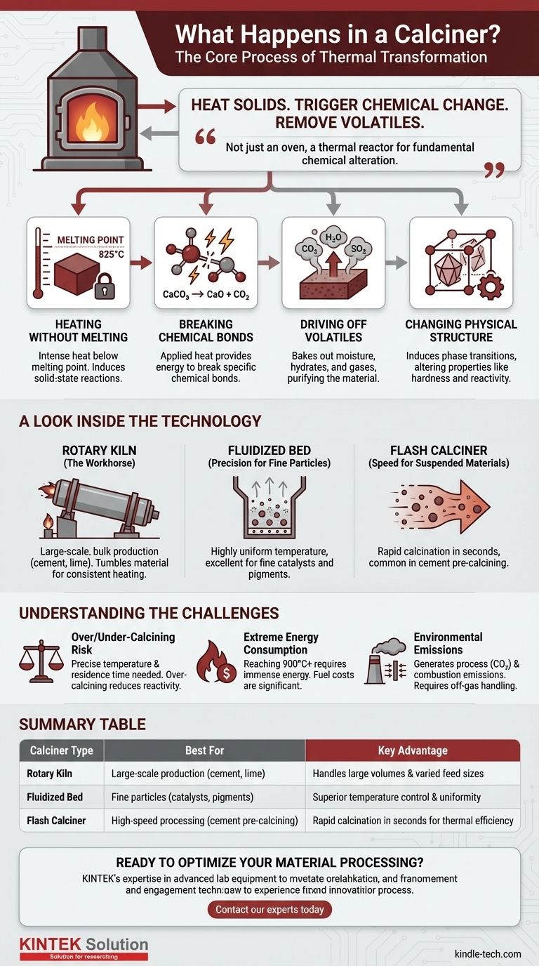 ماذا يحدث في الكلسنة؟ نظرة عميقة في التحول الحراري الصناعي دليل مرئي