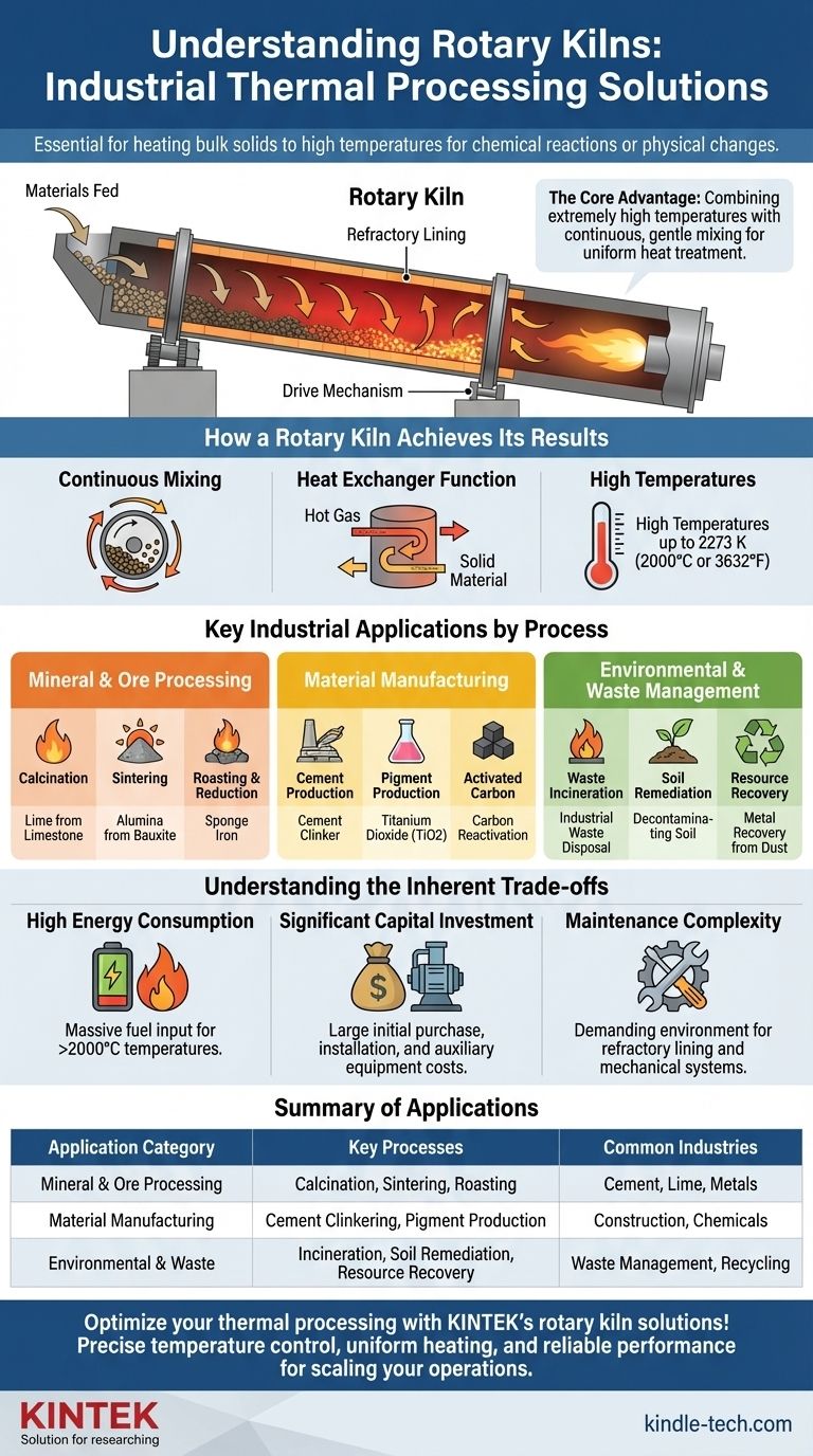 Wofür werden Drehrohröfen verwendet? Hochtemperatur-Materialverarbeitung erreichen Visuelle Anleitung