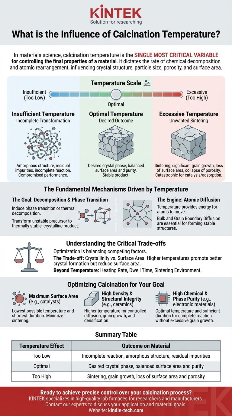 Каково влияние температуры прокаливания? Освоение ключа к свойствам материала Визуальное руководство