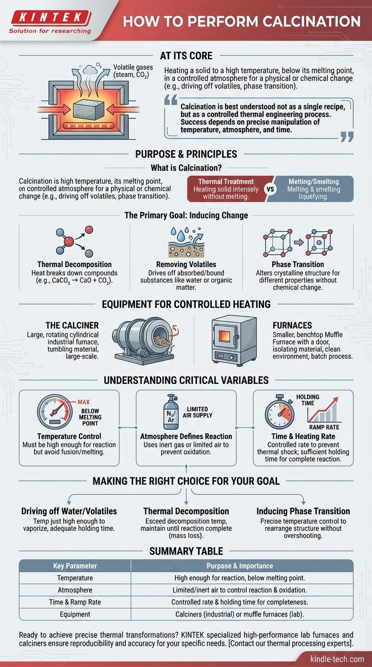 ¿Cómo se realiza la calcinación? Domine el tratamiento térmico preciso para sus materiales Guía Visual