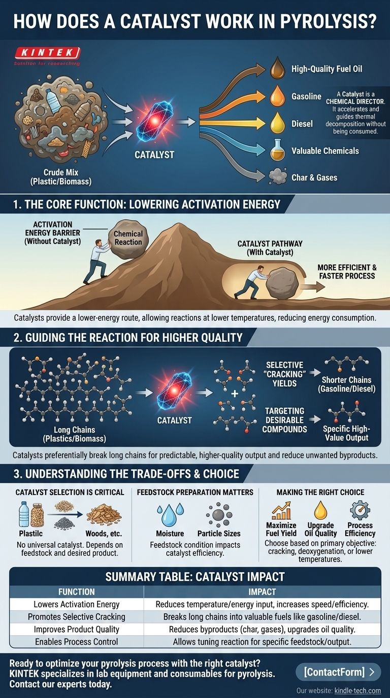 How does catalyst work in pyrolysis? A Guide to Efficient and Selective Fuel Production Visual Guide
