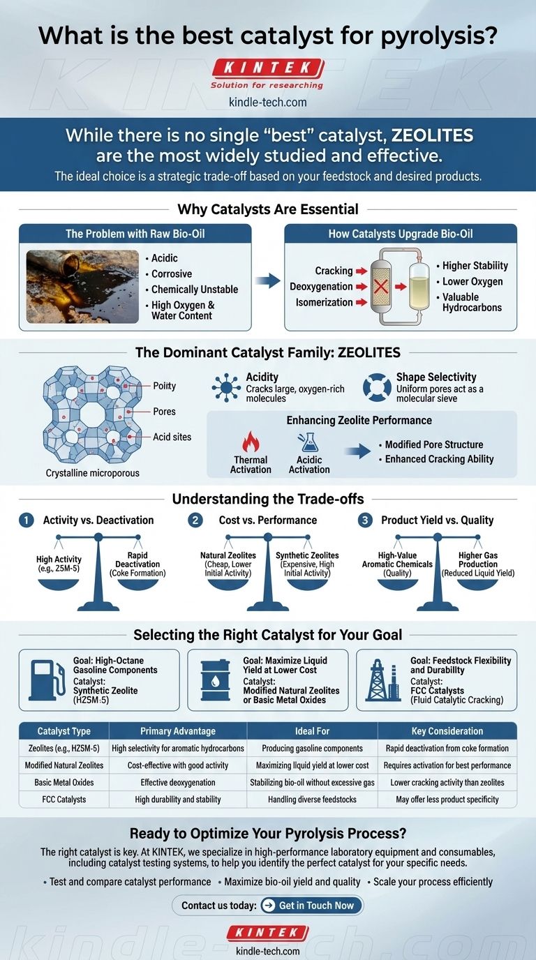 ¿Cuál es el mejor catalizador para la pirólisis? Una guía estratégica para maximizar la calidad y el rendimiento del bioaceite Guía Visual