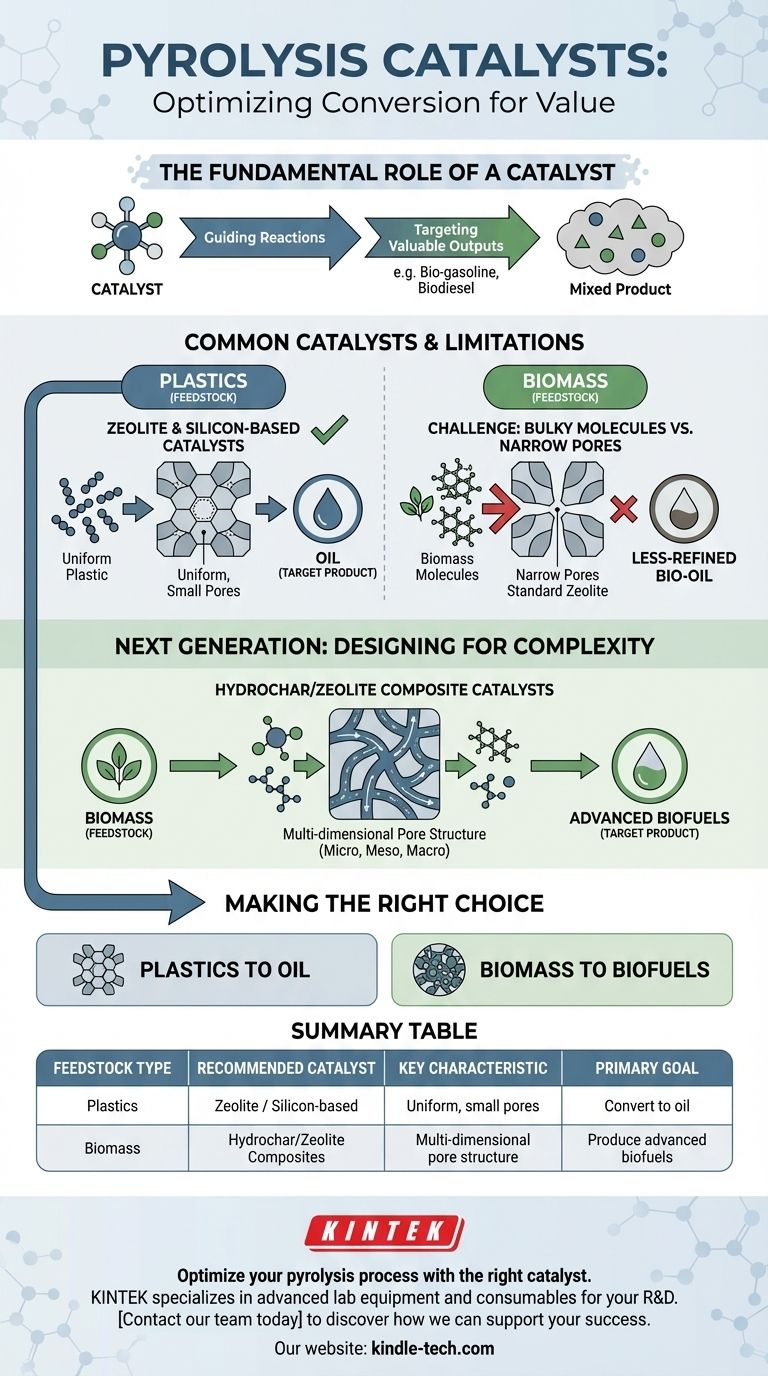 Quel catalyseur est utilisé dans le processus de pyrolyse ? Choisir le bon catalyseur pour votre matière première Guide Visuel