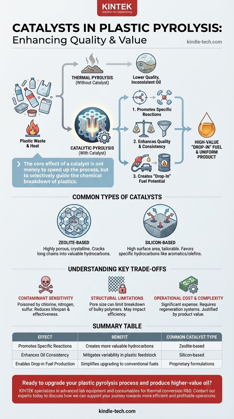 ¿Cuáles son los efectos del catalizador en la pirólisis de plásticos? Transforme los residuos en combustible de alto valor Guía Visual