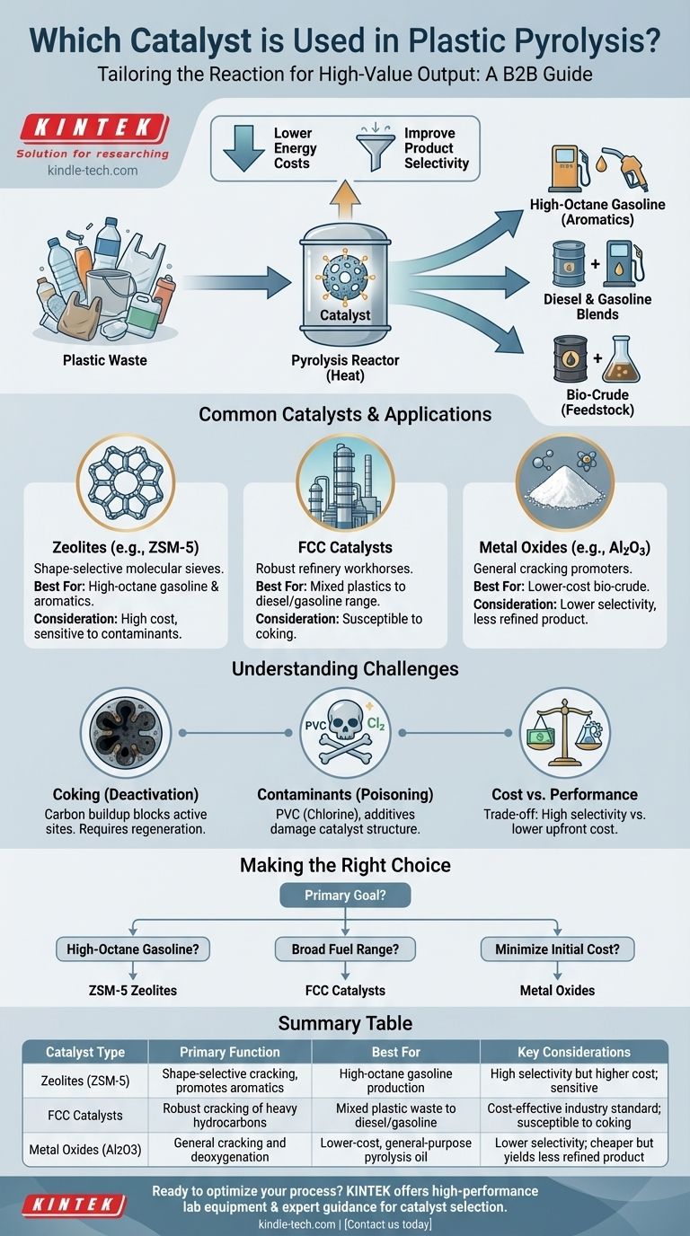 Quel catalyseur est utilisé dans la pyrolyse des plastiques ? La clé pour obtenir des carburants de grande valeur à partir des déchets Guide Visuel
