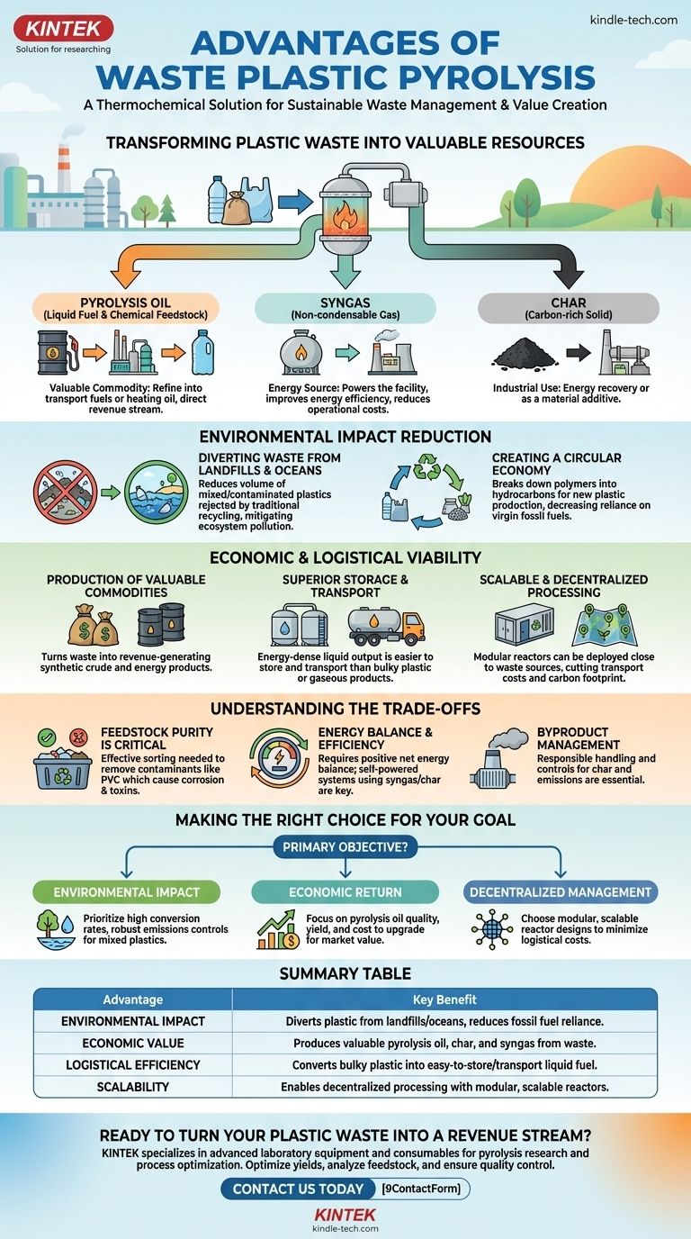 Каковы преимущества пиролиза отработанного пластика? Превратите отходы в ценное топливо и химикаты Визуальное руководство