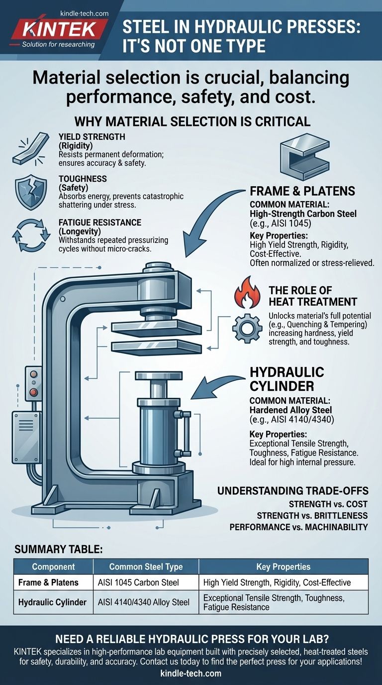 ¿Qué tipo de acero se utiliza en las prensas hidráulicas? Aceros de ingeniería de alta resistencia para fuerzas extremas Guía Visual