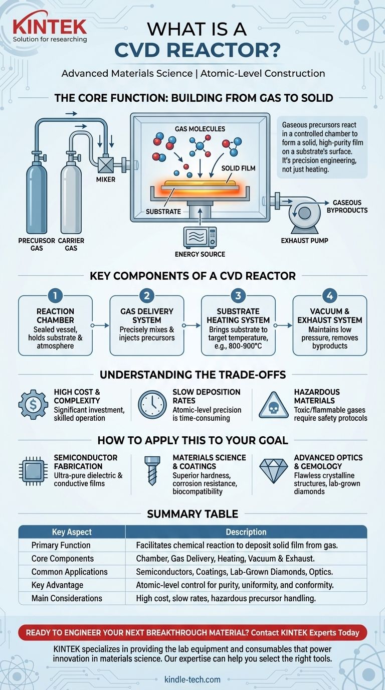 Cos'è un reattore CVD? Il motore per la creazione di materiali a livello atomico Guida Visiva